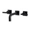 Kingston Brass KS6120CML Two-Handle Wall Mount Bathroom Faucet, Matte Black KS6120CML - alternate 1